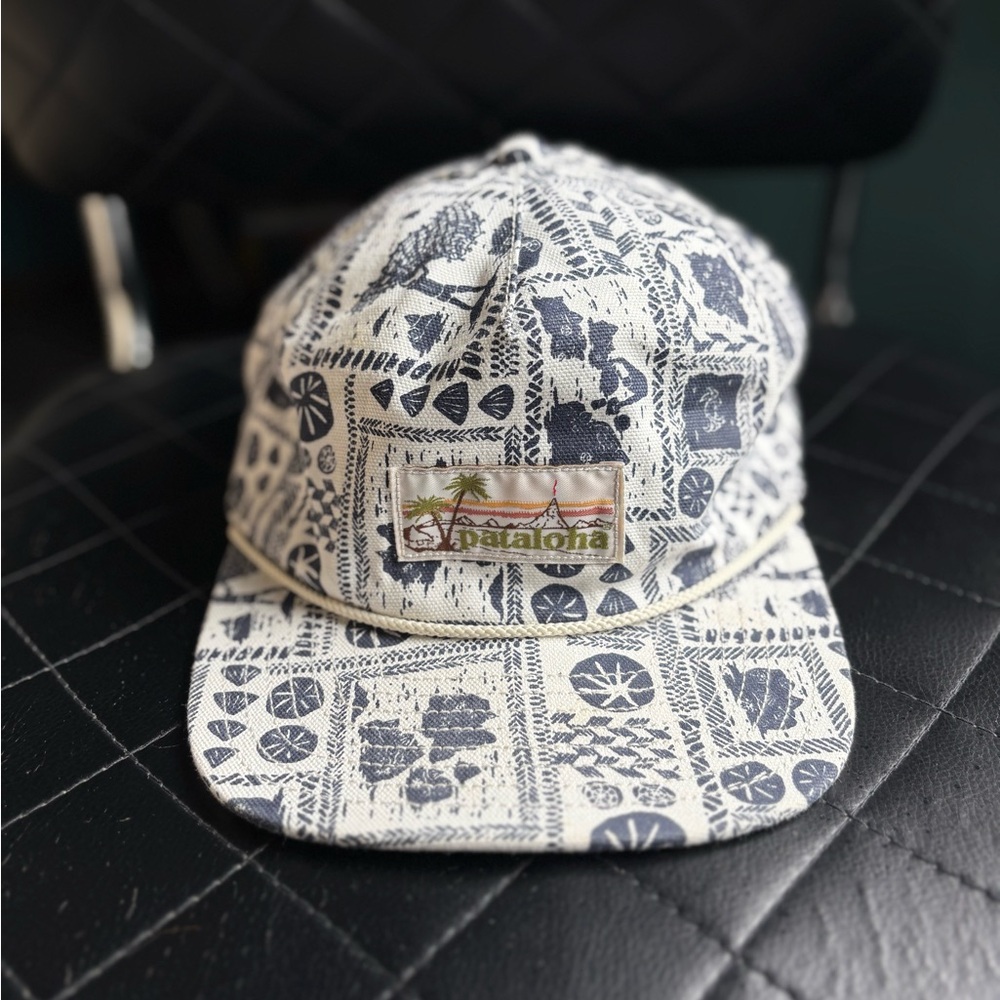 Patagonia Navy and Cream Patterned Cap